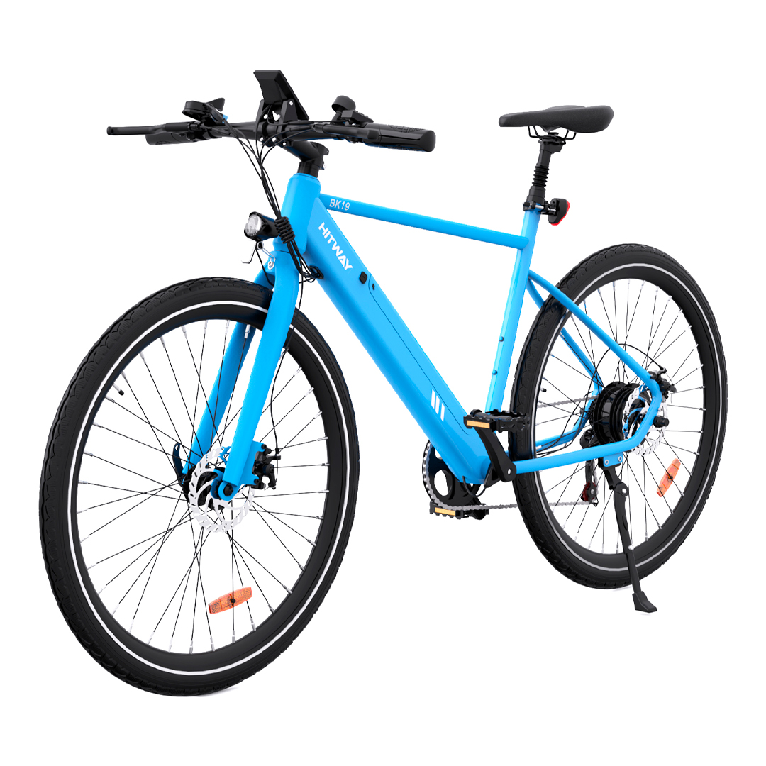 Bicicletă Electrică Hitway BK19, Putere 250W, Autonomie 90Km, Viteză 25Km/h, Albastru